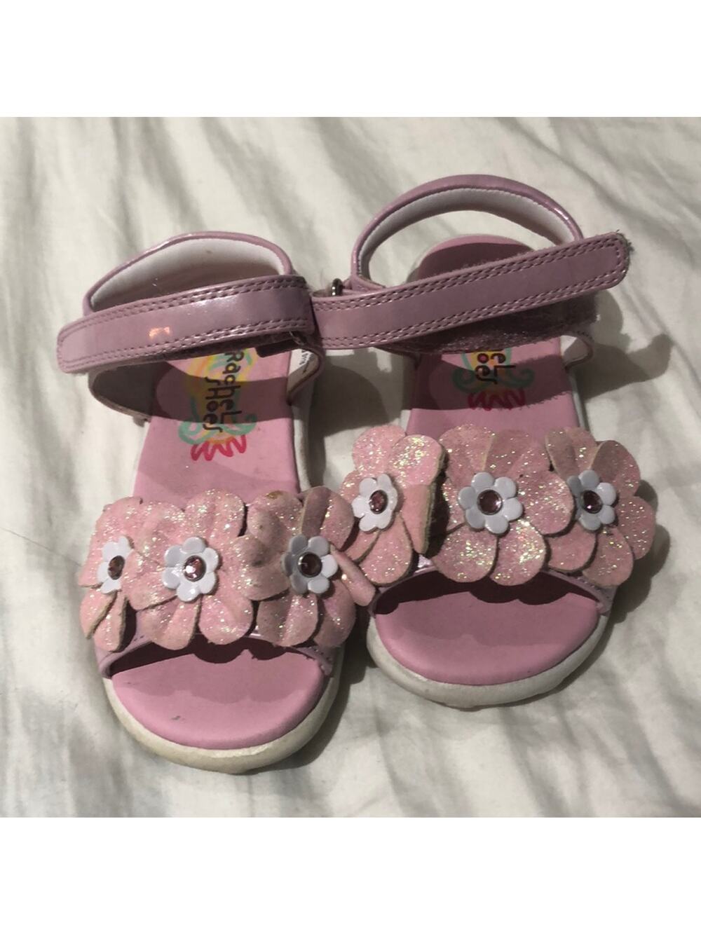 Rachel shoes 6 pink rubber sole sandal euc